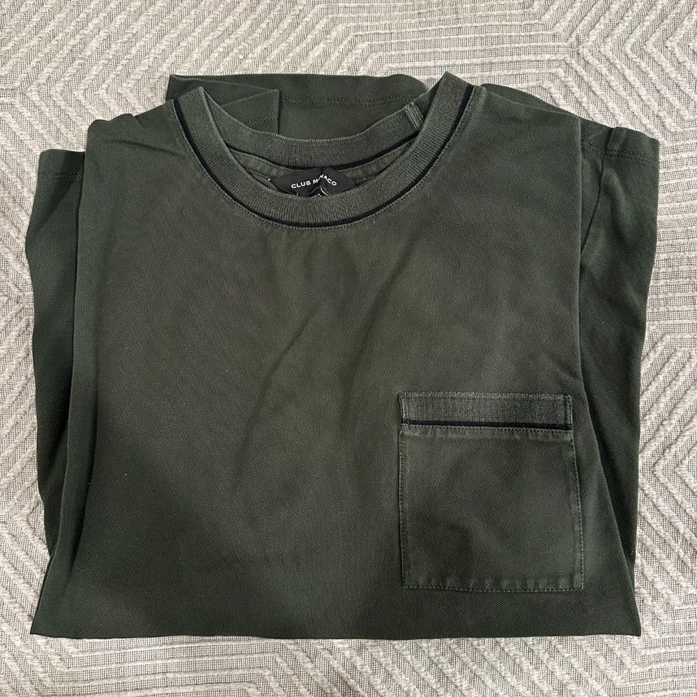 Club Monaco Pique Green Shirt